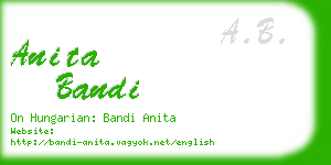 anita bandi business card